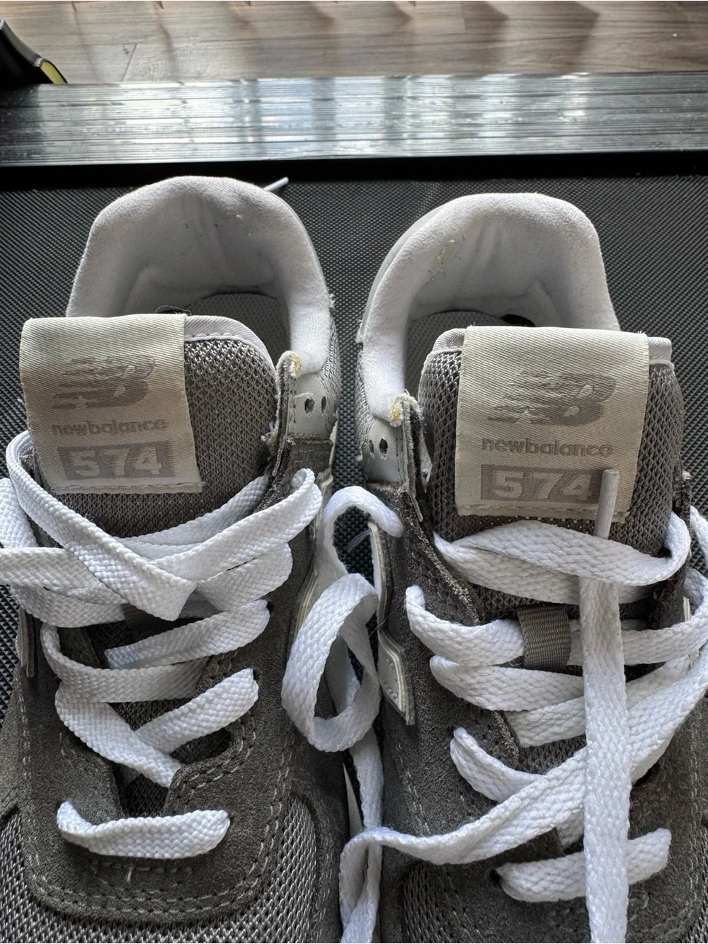 New Balance Women's Gray and White Sneakers